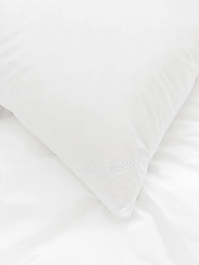 BOLL & BRANCH Down Chamber Pillow – Luxury 100% Organic Cotton Shell – Cleaner Cruelty Free US Down Bedding – Premium Comfort and Superior Head Support– Soft, King