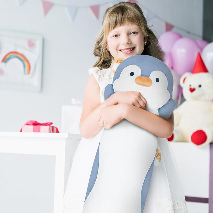 22 inch Penguin Body Pillow for Kids, Penguin Stuffed Animal, Penguin Gifts, Penguin Plush Toys, Cuddle Pillow Gift for Kids, Girls, Girlfriends