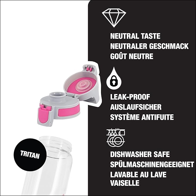 SIGG - Tritan Renew Transparent Water Bottle - Total Clear ONE MyPlanet - For Carbonated Beverages - Dishwasher Safe - With Fruit Strainer - Leakproof & Lightweight - BPA Free - 17 Oz / 25 Oz / 51 Oz