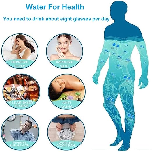 Hydrogen Water Bottle, 1200Pbb Portable Hydrogen Water Ionizer Machine, Hydrogen Water Generator, Hydrogen Rich Water Glass Health Cup Water Ionizer Machine for Office, Travel, Daily Drinking Black