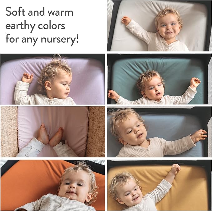 Bassinet Sheets Compatible with 4moms Mamaroo Sleep Bassinet - Fits 18 x 30 Inch Oval Bassinet Mattress – Snuggly Soft 100% Jersey Cotton – 2 Pack – Light + Dark Grey – 2 Pack