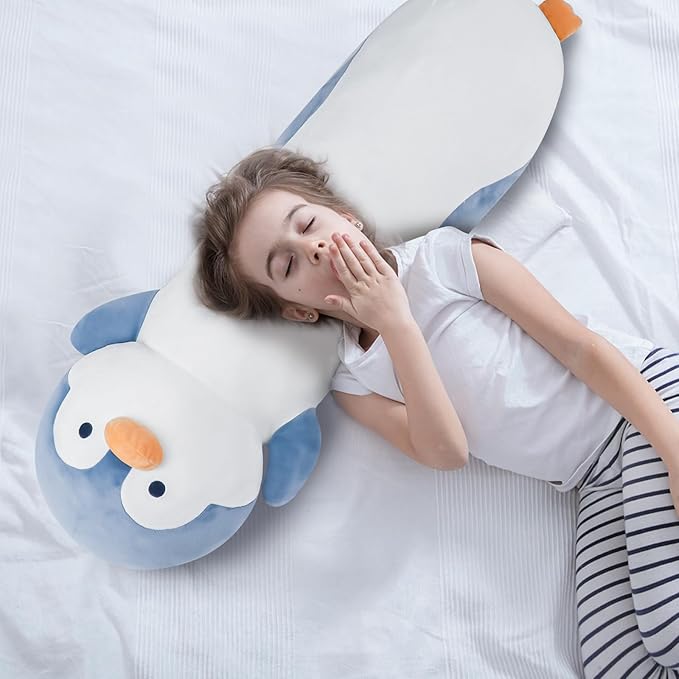 22 inch Penguin Body Pillow for Kids, Penguin Stuffed Animal, Penguin Gifts, Penguin Plush Toys, Cuddle Pillow Gift for Kids, Girls, Girlfriends